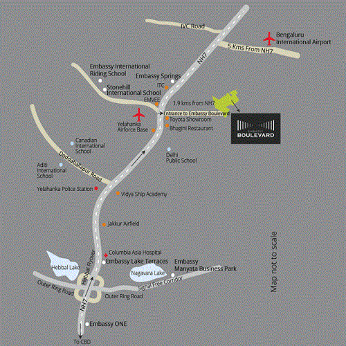 Embassy Boulevard Hosahalli Location Map